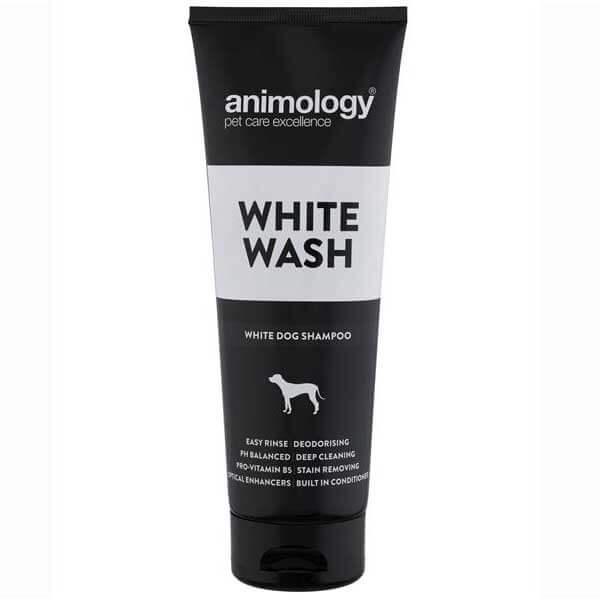 Animology White Wash Dog Shampoo - Easy Rinse, PH Balanced, Deodorising, Deep Cleaning, Stain Removing, Vegan
