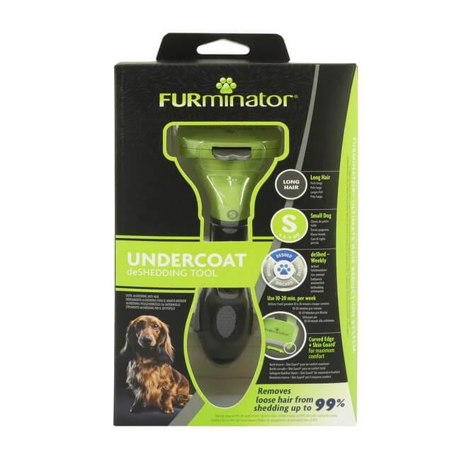 Furminator Long Hair Dog Tool Size S Deshedding Tool Removes Shedding Ergonomic Handle Curved Edge