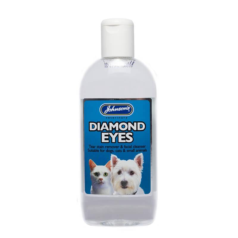 Johnsons Diamond Eyes Tear Stain Remover & Facial Cleanser 125ml for Dogs, Cats & Small Animals