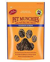 Pet Munchies Venison Strips Dog Treats 75g - Low Fat, High Protein, 100% Natural, No Artificial Additives, Wheat Free, Gluten Free, Cereal Free, Gourmet, Roasted
