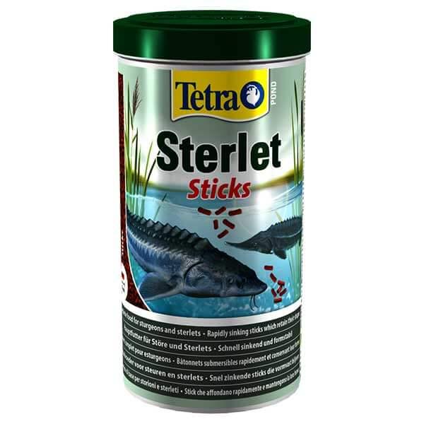Tetra Pond Sterlet Sticks 580g 1L Complete Food for Sturgeons and Sterlets Fast-Sinking Sticks Health Vitality Clear Water