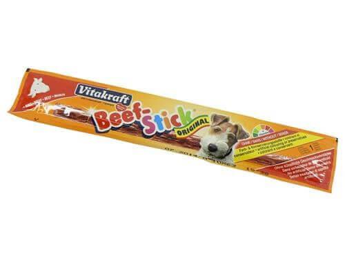 Vitakraft Beef Stick Dog Treat with Beef 12g - 93% Meat, Vitamins, Sugar-Free, No Preservatives, No Artificial Flavors
