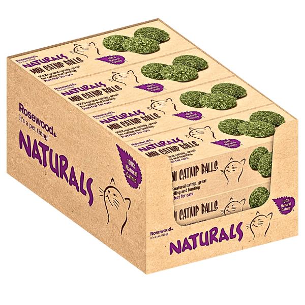 Rosewood Naturals Mini Catnip Balls for Cats - 100% Natural Catnip Toy
