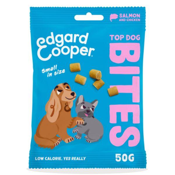 Edgard & Cooper Salmon & Chicken Small Bites Dog Treats 50g Grain-free Low Calorie Soft Treats