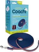 Clix Recall Long Line Training Dog Lead 10m Navy &amp; Coral