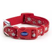 Ancol RED Reflective Stars Dog Collar - 1-2