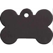 Bone Engraved I.D Tag for Pets BLACK - Large