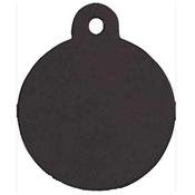 Circle Engraved I.D Tag for Pets BLACK - Large