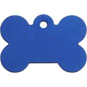 Bone Engraved I.D Tag for Pets BLUE - Large