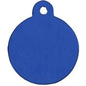 Circle Engraved I.D Tag for Pets BLUE - Small