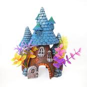 Blue Ribbon Ornaments Blue Roof Pixie House Aquarium Ornament