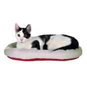 Trixie Round Cushy/Cuddly Reversible Lamb Fur/Nylon Cat Bed 47×38cm