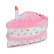 Dog Birthday Plush Cake Slice Dog Toy PINK