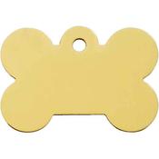 Bone Engraved I.D Tag for Pets GOLD - Large