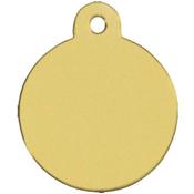 Circle Engraved I.D Tag for Pets GOLD - Small