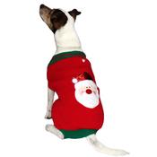 Good Boy Christmas Red Dog Sweater with Shiny Santa Motif - XL (50cm/20" Length)