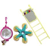 Happy Pet Bird Toy Multipack Mirror/Ladder/Carousel