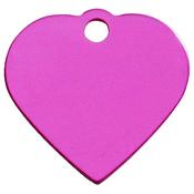 Heart Engraved I.D Tag for Pets PINK - Large