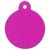 Circle Engraved I.D Tag for Pets PINK - Small