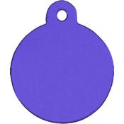 Circle Engraved I.D Tag for Pets PURPLE - Large