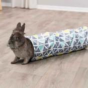 Trixie Small Animal Sunny Cuddly Tunnel, Plush ø19x70cm Multi Coloured/Grey