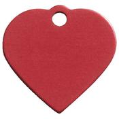 Heart Engraved I.D Tag for Pets RED - Small