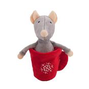 Rosewood Christmas Mouse In A Teacup Cat Toy image