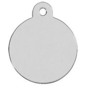Circle Engraved I.D Tag for Pets SILVER - Large