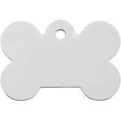 Bone Engraved I.D Tag for Pets SILVER - Small