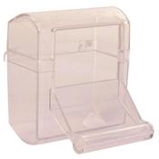 Transparent Plastic Bird Food Bowl with Landing Perch 70 ml/7 × 7 cm - Trixie (5468)
