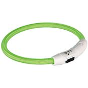 Trixie Safer Life USB GREEN Flash Light Ring for Dogs M-L (45 cm/ø 7) (12701)