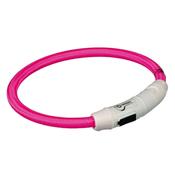 Trixie Safer Life USB PINK Flash Light Ring for Dogs M-L (45 cm/ø 7) (12707)