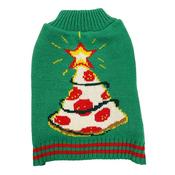 Happy Pet Green Christmas Tree Sweater S/M