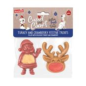 Rosewood Christmas Turkey &amp; Cranberry Festive Treat 100g (Santa &amp; Reindeer)
