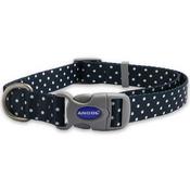 Ancol Soho Black Polka Dot Nylon Adjustable Dog Collar - 1-2