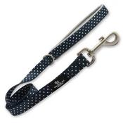 Ancol Soho Black Polka Dot Nylon Dog Lead 100cm x 19mm