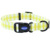 Ancol Soho Yellow Check Nylon Adjustable Dog Collar - 1-2