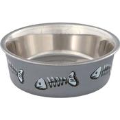 Trixie Stainless Steel Cat Bowl With Plastic Coating 0.25l 12cm