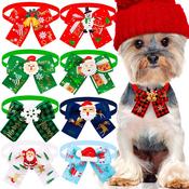 Pet Bliss Chrstmas Dog Neck Bow With Centre Ornament