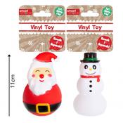 Smart Choice Christmas Squeaky Santa or Snowman Vinyl Dog Toy