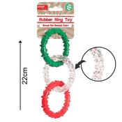 Smart Choice Triple Rubber Ring Dog Toy 22cm