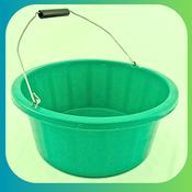 Shallow Feed Bucket 15 litre Green