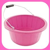 Shallow Feed Bucket 15 litre Pink