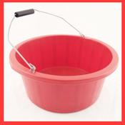 Shallow Feed Bucket 15 litre Red
