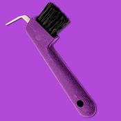 Horse Hoof Pick w/Brush Purple image
