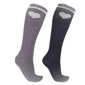 Lucky Socks Glitter, Kids, night blue/granite grey, 35-38