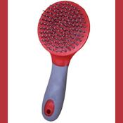 Two Tone Round Horse Mane &amp; Tail Brush Red/Grey