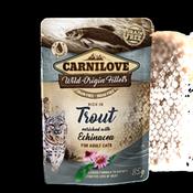 CARNILOVE Grain Free Cat Pouch Trout Enriched With Echinacea 85g