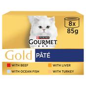 GOURMET Gold PÂTÉ Cat Tin Wet Food x8 85g image