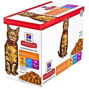 Hill's™ Science Plan™ Adult Cat Multipack Wet Cat Food Pouches With Beef, Ocean Fish &amp; Chicken 85g x12 image